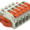 1-wire female connector, 5 pole, pitch 7.62 mm, light gray, 831-1105/038-000