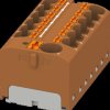 3273888 PTFIX distributor block, 10/12x4, brown