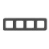 Mini Ramka Uniwersalna Poczwórna Zaokrąglona Z Tworzywa Grafitowy 11Mrtz-4