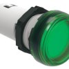 Lampka sygnalizacyjna LED jednoczęściowa zielona 230VAC LPMLM3