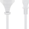 Kabel przyłączeniowy z wtyczką Euro, 5 m, biały - Długość kabla 5 m