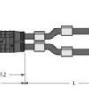 Turck 6630425 Rozdzielacz i adapter czujnika/aktuatora VBRK4.4-2PSW3S-0,3/0,3/TXL, 0.30 m, 1 szt.