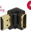 65662 Adapter HDMI-A female > HDMI-A male 4K 90° angled down black