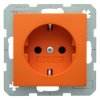 Gniazdo pojedyncze SCHUKO pomarańczowy połysk S.1/B.3/B.7 Glas 41438914