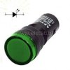 Kontrolka AD16-16C, 12V AC/DC zielona 16mm/47mm