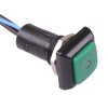 IPC3FAD3L0G APEM Green LED Square Momentary 12mm Push Button Switch Prewired SPST IP67