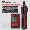 TESTER KABLI SIECIOWYCH TOOLTOP ET606 POE Test 3 KM Cyfrowe śledzenie kabli Testowanie zwarcia krzyżowego Port kryształowy RJ45/