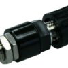 Pole terminal, 4 mm, black, 33 VAC/70 VDC, 36 A, solder connection/cable lug, nickel-plated, POL 6718 NI / SW