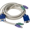 Kabel KVM, dł. 1.8m, PS/2 x 2; VGA - PS/2 x 2; VGA, RS PRO