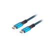Kabel USB-C 4 0.5M 8K czarno-niebieski Lanberg