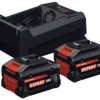 Bosch Professional 1600A0373P 2x EXBA18V-55 + GAL12V/18V-80 Ładowarka i akumulator do elektronarzędzi 4 Ah