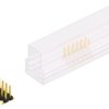 Pin header, 12 pole, pitch 2.54 mm, angled, black, SLLP6SMD06612GSM