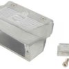 D-Sub connector housing, size: 5 (DD), straight 180°, angled 40°, zinc die casting, silver, 61030010020