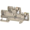 Through terminal block, push-in connection, 0.5-2.5 mm², 4 pole, 24 A, 8 kV, dark beige, 1548130000