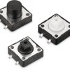 Short-stroke pushbutton, Form A (N/O), 50 mA/12 VDC, unlit , actuator (black), 160 g, gull-wing, 430172043816