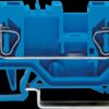 281-904 2-conductor feed-through terminal block, 4 mm², blue