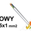 Przewód OWY 5x1 mm2 (300/500V) oponowy warsztatowy H05VV-F (krążek 100m) biały 5907702811024 ELEKTROKABEL