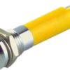 Signal light, 24 V (DC), yellow, 32 mcd, Mounting Ø 8 mm, pitch 4.3 mm, LED number: 1, 19040352