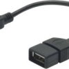 Digitus USB 2.0 adapter [1x złącze męskie Mini-B USB 2.0 - 1x złącze żeńskie USB-A 2.0] AK-300310-002-S 20.00 cm