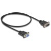 Delock 87819 RS-232 Serial Cable D-Sub9 Male to Female Narrow Housing 0.5m Black