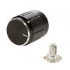 6mm Aluminum Potentiometer Knob 15x17mm, Black
