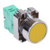 Techna PtecMetPNYellow Yellow Flush Push Button Switch Metal 10A 1NO