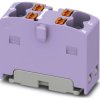 Distribution block, push-in connection, 0.14-2.5 mm², 2 pole, 17.5 A, 6 kV, purple, 1046617