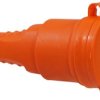 Gniazdo przenośne gumowe 16A 230V IP44 pomarańczowe AEI602279-O