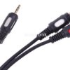 Przejście JACK 3,5WT/2xRCA GN 25cm kabel