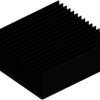 Extruded heatsink, (L x W x H) 150 x 138 x 50 mm, 1.35 to 0.6 K/W, black anodized, 10020444