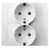 KIER Gniazdo podwójne schuko biały GP-2WS/00 OSPEL