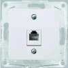 Optima Gniazdo Telefoniczne Pojedyncze Rj12 Białe 12004702