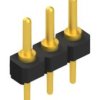 Pin header, 3 pole, pitch 2.54 mm, straight, black, 10057805