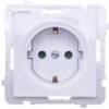 As Gniazdo Pojedyncze Z/U Schuko Z Przesłonami Białe Gp-1Gsp/M/00