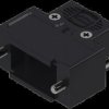 D-Sub connector housing, size: 1 (DE), straight 180°, cable Ø 1.5 to 7.5 mm, thermoplastic, black, 09670090482