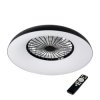 Plafoniera LED z wentylatorem PLAVE PAN60 CCT+RGB B max 48W 3000K/4000K/6500K 1100(WW)/2300(NW)/1200(CW) z pilotem czarny 46371