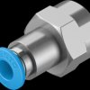 153024 Push-in fitting, straight, with external hexagon, G1/4 <> dia. 6