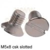 M5 x 8mm slotted CSK S/S machine screw