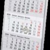 Table-top calendar, stainless steel, 2027/2028, silver matt