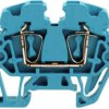 Through terminal block, spring balancer connection, 0.5-2.5 mm², 2 pole, 24 A, 6 kV, blue, 1720930000