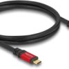 Kabel DeLOCK USB 20 Gbps USB typu C męski na męski PD 3.0 100 W E-Marker 0,8 m Czerwony metalowy