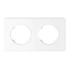 Ramka podwójna, plastikowa, biała, OVAL Electromalt, OVA1002W