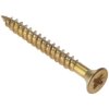 ForgeFix CSK1128EB Gen Purpose PZ Screw CSK TT Elec Brass 1.1/2x8 Box 200