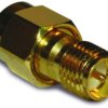 Coaxial adapter, 50 Ω, SMA plug to RP-SMA socket, straight, 132171RP