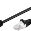 CAT 5eKabel łączący 1x 90 pod kątem,U/UTP, Czarny - Długość kabla 0.25 m