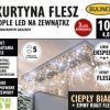 Kurtyna świetlna zewnętrzna 100 LED SOPLE z gn. biały ciepły/flesz 4,8m szer. + 1,5m, łącz. max 5 kpl. 230V 6W IP44 25-338