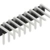 Pin header, 9 pole, pitch 2.54 mm, angled, black, 10056137