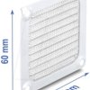 67455 Fan Grill 60 x 60 mm aluminum - fan dust filter with stainless s