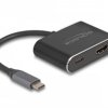 Delock USB 2.0 adapter [1x złącze męskie USB-C - 1x złącze żeńskie HDMI, złącze żeńskie USB-C (Power Delivery)] 64199