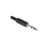 WTYK JACK 6,3mm STEREO PLASTIK NA KABEL